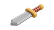 © munhamirstore - 3D Stylized Cartoon Sword Icon Isolated on Black Background