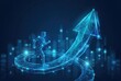 © Zabi - Digital human running on futuristic glowing path toward growth arrow for business success with cyber