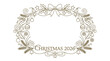 © Joyo - Decorative Christmas 2026 Frame with Elegant Line Art Ornaments and Floral Swirls