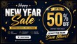© Muqadas - New Year sale discount banner template promotion design for business new year sale social media post design template