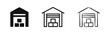 © drawing lines - Warehouse and Inventory Management Icons - Three Styles