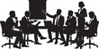 © Tasnim Hossain - business silhouette, business people silhouette, business team, business meeting, office team, businessman, businesswoman, business people, office worker, employee, manager, CEO, executive, corporate,