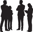 © Tasnim Hossain - business silhouette, business people silhouette, business team, business meeting, office team, businessman, businesswoman, business people, office worker, employee, manager, CEO, executive, corporate,