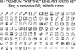 © Designer - Writing & Content Creation Line Art Icons Set  Professional Vector Symbols for Authors,Editors & Copywriters.Perfect for websites, mobile apps, presentations, educational materials, editorial platform