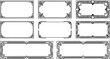© Badhon - Art Deco style rectangular frames with geometric patterns and borders for graphic design and decoration