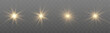 © dedstock - Elegant gold shine PNG illustration with radiant stars and glowing circles. Smooth lighting creates a premium style. Perfect vector decoration set.