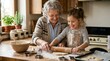 © wannapong - Joyful Moments in Kitchen with Grandmother and Young Girl Baking Together