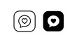 © Al Rafi - Social media love heart speech bubble notification icon set