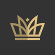 © Macholicious - King crown gold logo design luxury brand, Crown icon in trendy flat style isolated on white background vector illustration