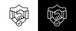 © Bahrulstock - Credibility white and black icon set design