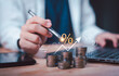 © Images for you - A financial analyst examines interest rate trends, investment performance, economic indicators, revenue forecasting, portfolio growth, market analytics, risk assessment, wealth management strategies