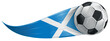 © doom.ko - Scotland flag with soccer ball with speed effect. Vector illustration