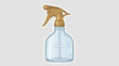 © ARINAFIKA - Clean spray bottle with clear liquid and gold trigger for cleaning or gardening purposes