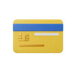 © Naiem - 3d rendered yellow credit card icon for online payment and banking concepts isolated on transparent background