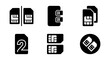 © AMINURISLAM - SIM Card Icons, Mobile Network Technology, Dual SIM Vector Graphics, Cellular Connectivity