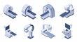 © agussssss - Isometric medical equipment and technology devices illustration.