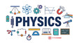 © Satriyo - Comprehensive infographic showcasing a wide array of fundamental physics concepts and scientific instruments for educational purposes