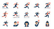 © Hanifah Maharani - Business People Running and Celebrating Success.