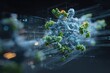 © Iftikhar alam - Visualization shows a quantum computer solving complex problems with clusters of data and light sequences in a digital environment