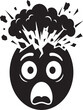 © Peter_creative - Black and white icon of a head exploding with stress