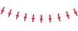 © PHOTO N LIFE - England national flag bunting, red and white cross pennant garland for St. George's Day or England sports event celebration