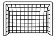 © Loknath - Detailed soccer goal net vector illustration with perspective grid mesh pattern showing depth and dimensional framework minimalist line art icon for football sports field equipment clean black design