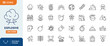 © Cetacons - Explosive line editable icon set. Editable stroke. vector illustration