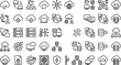 © Limon - Big cloud computing line icons set containing server database api data transfer and network storage elements vector