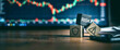 © MMTM - Risk management concept for financial investment, stock market volatility, business security and strategic decision making. Copy space