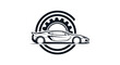 © AFAstore - Black and white sports car logo.