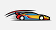 © AFAstore - Colorful sports car in motion fast.