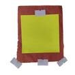 © monojit - Red and gray delivery box with yellow package icon isolated on transparent background