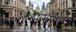 © Nadezda Ledyaeva - Busy street crossing in London with many professional people walking in the city