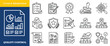 © jubayer95 - Quality control reporting charts and document compliance flat linear vector icon design.