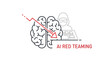 © Della - Conceptual illustration of AI red teaming and cybersecurity hacking threats.