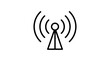 © Rizal - Wireless signal tower icon, broadcasting waves, communication network symbol