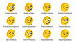 © Akun - Collection of colorful emoji faces expressing various emotions.