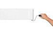 © Rhony - Hand using white paint roller brush isolated on transparent background