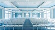 © Sajib - Empty conference room with rows of chairs for a meeting