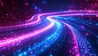 © Gomastudio - 未来のスマートファイバーが広がるデジタル空間の光エフェクト写真