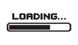 © mdbhraju76 - Pixel art loading bar with text isolated on white background.