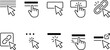 © Shima - User interface interaction icons set, cursor click, hand pointer, hyperlink, external link, button press, text selection, web navigation graphics