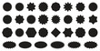 © Jayanto - Vector set of circles with zigzag edges, Sunburst sticker shapes, Rounded starburst zigzag, shapes & star shapes offer price tag, discount, sale label, stickers, Star or sunburst silhouettes. eps file