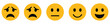© MUNNA - Customer Level Satisfaction Emoticon Icon Vector with Five Facial Expression Feedback Signs, Customer Rating System, Service Quality Assessment, User Review Scale, Experience Evaluation