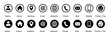 © IlmNira - Vector business icon set including contact and communication symbols