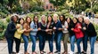 © Azorahaiá - Diverse group of women of various ages and ethnicities standing together in a park