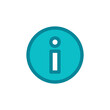 © Zudiyanto - Conceptual graphic icon representing the core concept of information and assistance, featuring a stylized 'i' letter inside a clear circular frame, perfect for user interfaces and digital messaging
