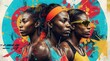 © Nats - Powerful montage showcasing the skill and athletic determination of women in sports.