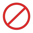 © Reza - Red Prohibition Symbol with Diagonal Line in Circle.