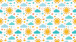© Crushin - Colorful Gift Wrapping Paper with Sunny Weather Icons and Patterns